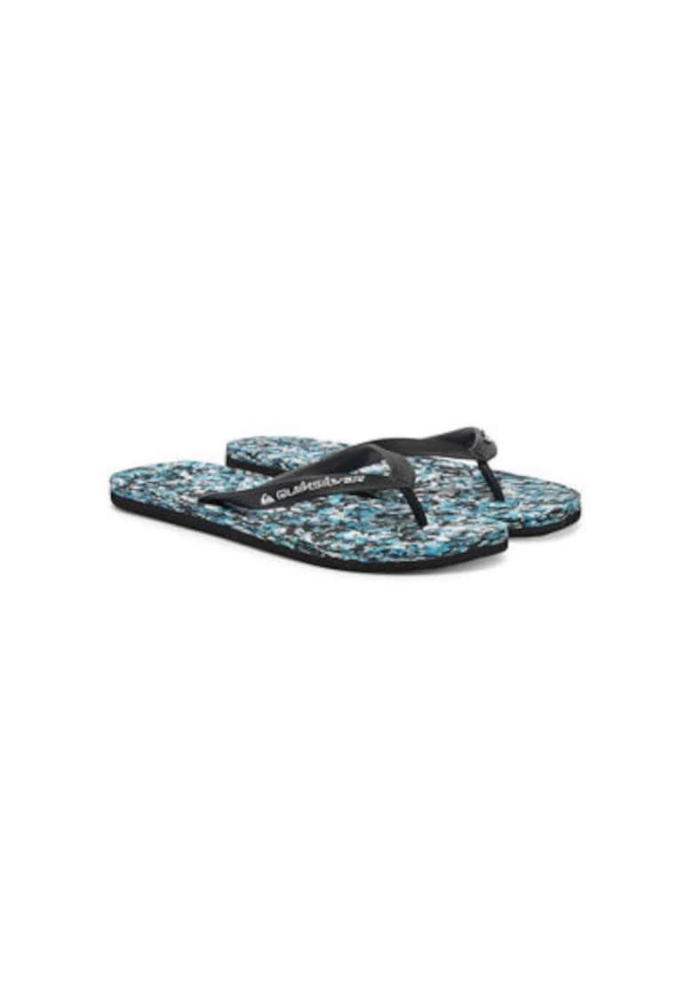 Papuci flip-flop barbati  AQYL101309, Sintetic, Negru/Albastru, Negru/Albastru