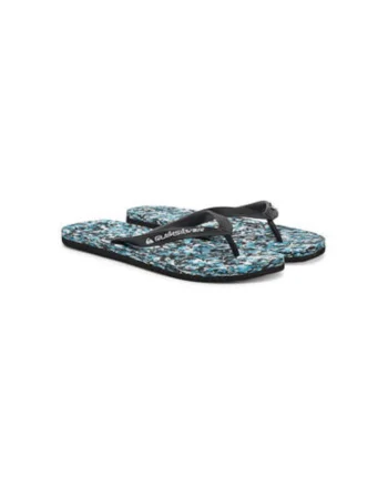 Papuci flip-flop barbati  AQYL101309, Sintetic, Negru/Albastru, Negru/Albastru