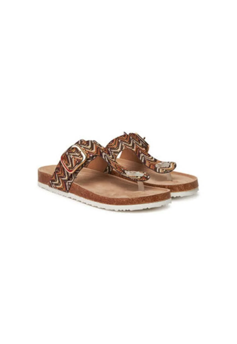 Papuci flip-flop dama S Oliver, 5-27108-44 300, Textil, Maro, Maro