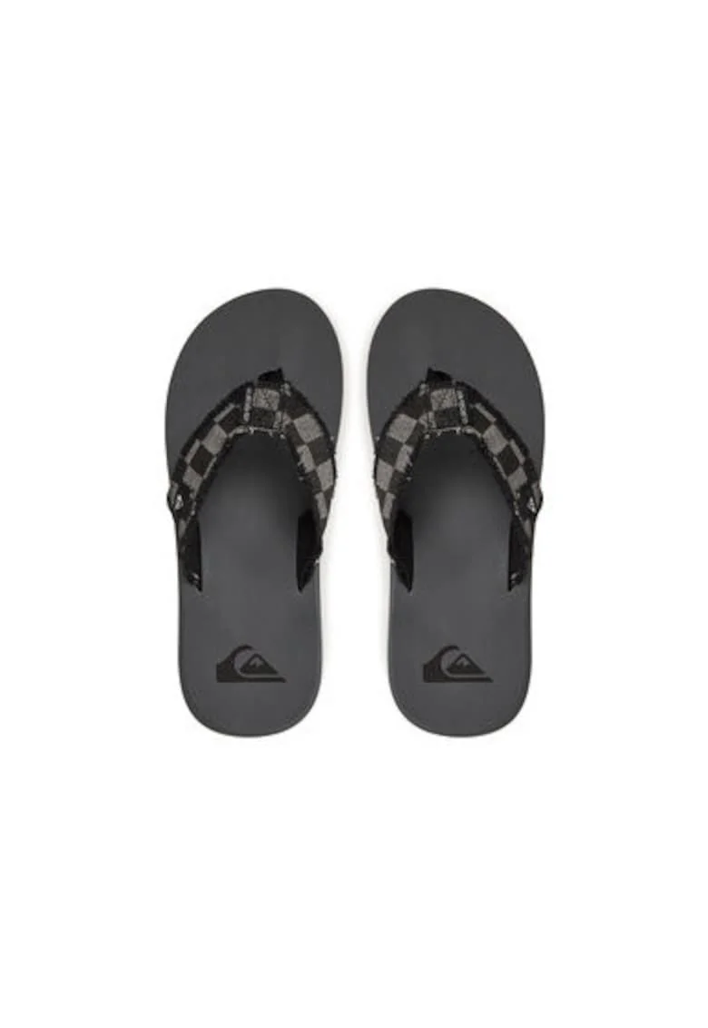 Papuci flip-flop barbati  AQYL100047, Textil, Negru/Gri, Negru/Gri