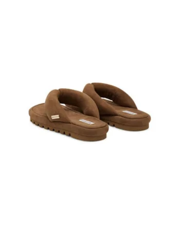 Papuci flip-flop dama  HILARY, Piele naturala, Maro, Maro