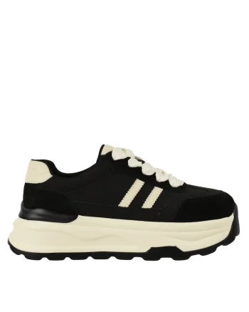 Pantofi sport, dama,  Y6306 negru, piele naturala, Negru