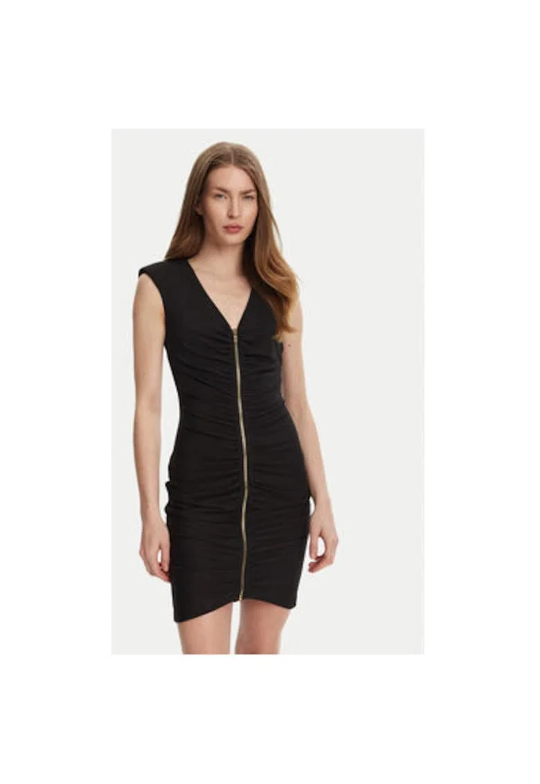Rochie dama  78PAO949 J0116, Poliester/Poliamida, Negru, Negru