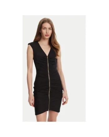 Rochie dama  78PAO949 J0116, Poliester/Poliamida, Negru, Negru