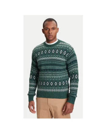 Pulover barbati  1137K107V, Lana/Nylon, Verde, Verde