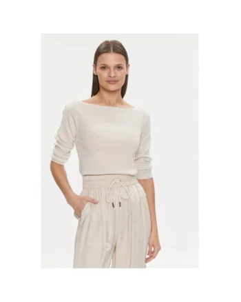 Pulover dama  1091D1M09, Bumbac, Bej, Bej