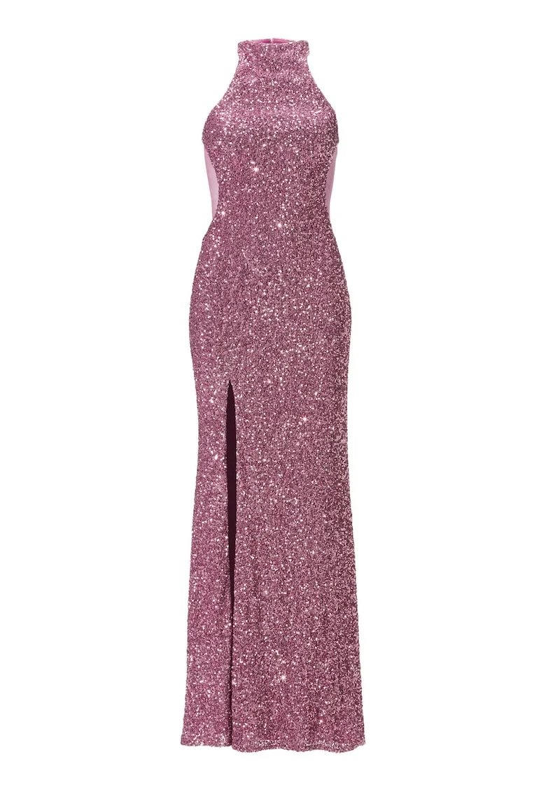 Rochie dama  5AJ006HK, Poliester/Elastan, Roz, Roz