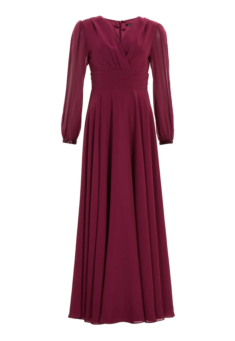 Rochie dama  5AI17100, Poliester, Visiniu, Visiniu