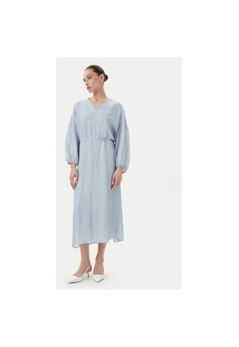 Rochie de vara dama  BBW4441, Viscoza, Albastru, Albastru