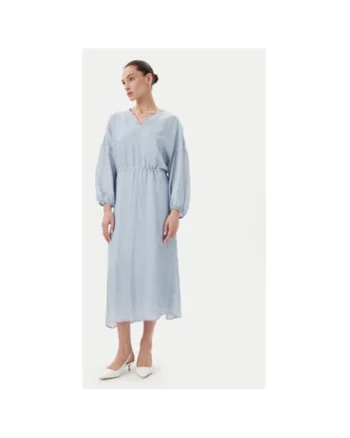 Rochie de vara dama  BBW4441, Viscoza, Albastru, Albastru