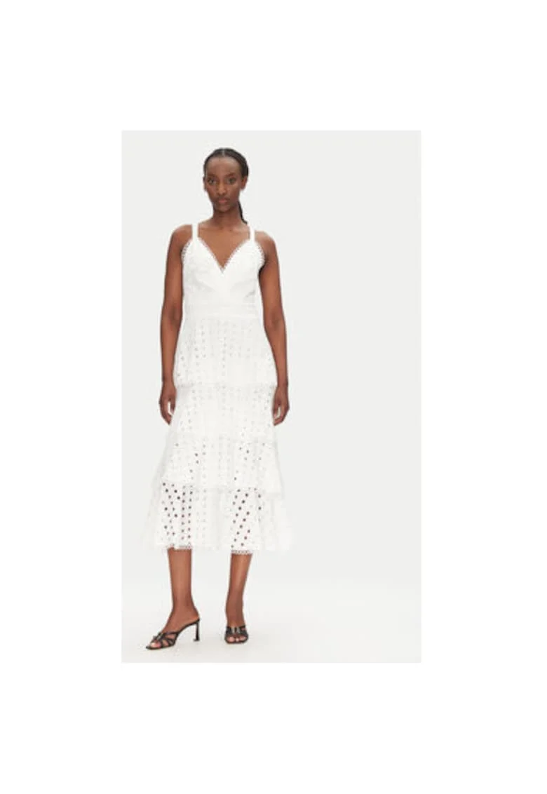 Rochie de vara dama  53-3396, Bumbac, Alb, Alb