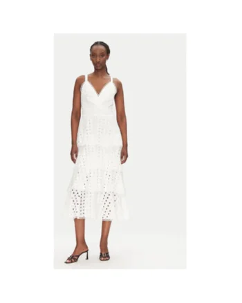 Rochie de vara dama  53-3396, Bumbac, Alb, Alb