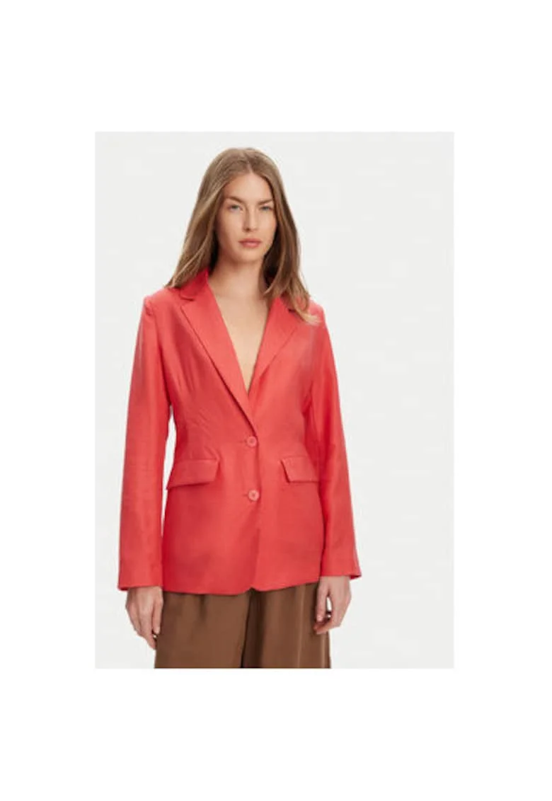 Sacou dama  25BVDW036, Lyocell/In, Rosu, Rosu