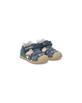 Sandale baieti, 252116,  Piele naturala, Albastru, Albastru