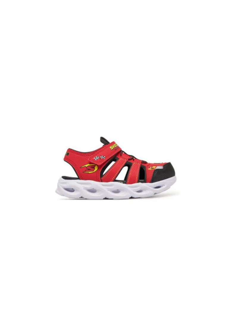 Sandale baieti, 400613L,  Piele ecologica, Rosu, Rosu
