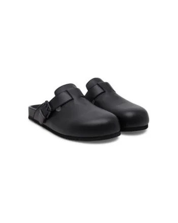 Slapi barbati Vic Matie, 1G8858U E46C070101, Piele naturala, Negru, Negru