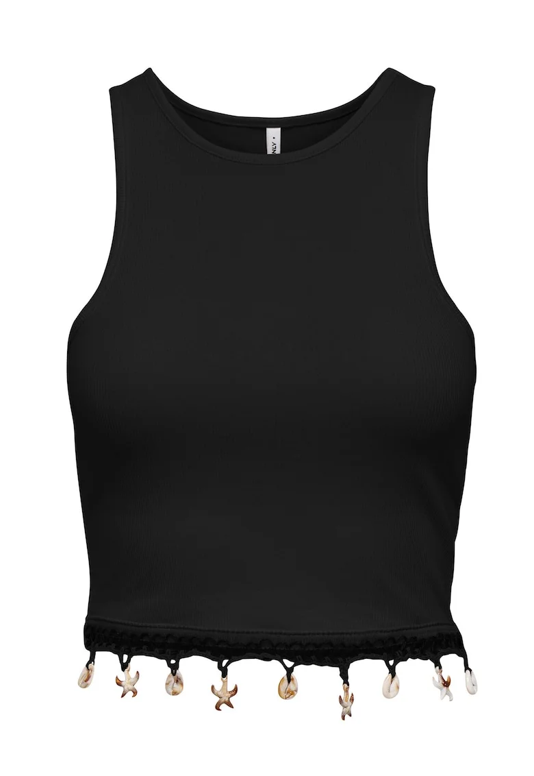 Top dama  15325019, Bumbac organic, Negru, Negru
