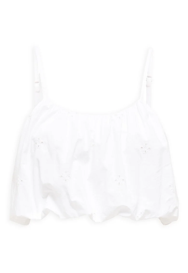 Top dama  15342566, Bumbac organic/Bumbac, Alb, Alb
