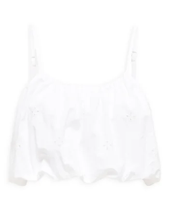 Top dama  15342566, Bumbac organic/Bumbac, Alb, Alb
