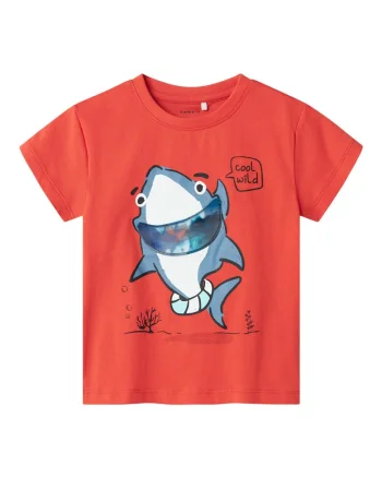 Tricou baieti  13241295, Bumbac organic/Bumbac, Rosu, Rosu