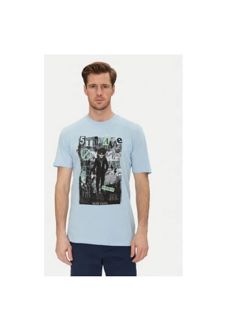 Tricou barbati  20717965, Bumbac, Albastru, Albastru