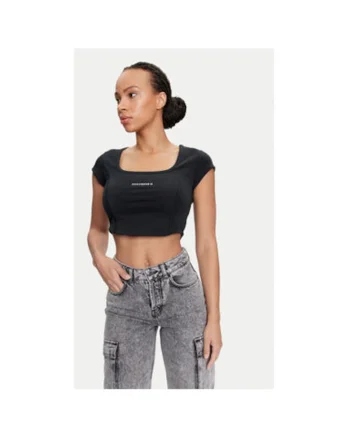 Top dama,  304113253, Bumbac/Poliester, Negru