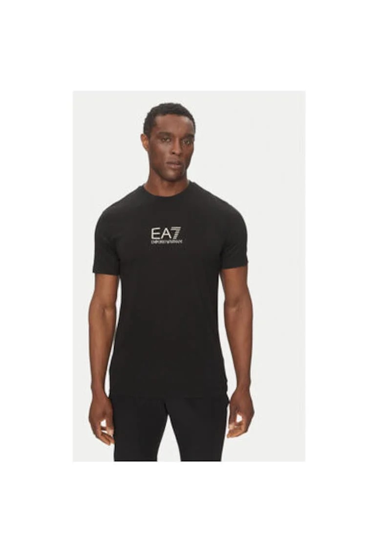 Tricou barbati  Emporio Armani, 7M000301 AF13739, Viscoza/Poliamida, Negru, Negru