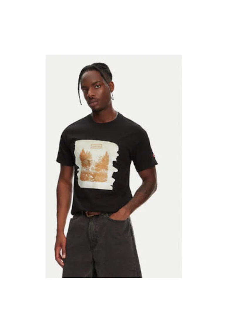Tricou barbati  HARM0033251, Bumbac, Negru, Negru
