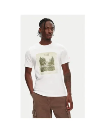 Tricou barbati  HARM0033251, Bumbac, Alb, Alb