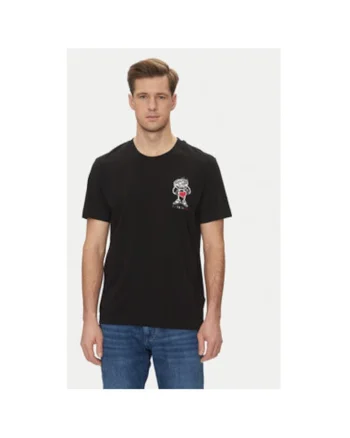 Tricou barbati  10019370 30045691, Bumbac organic, Negru, Negru