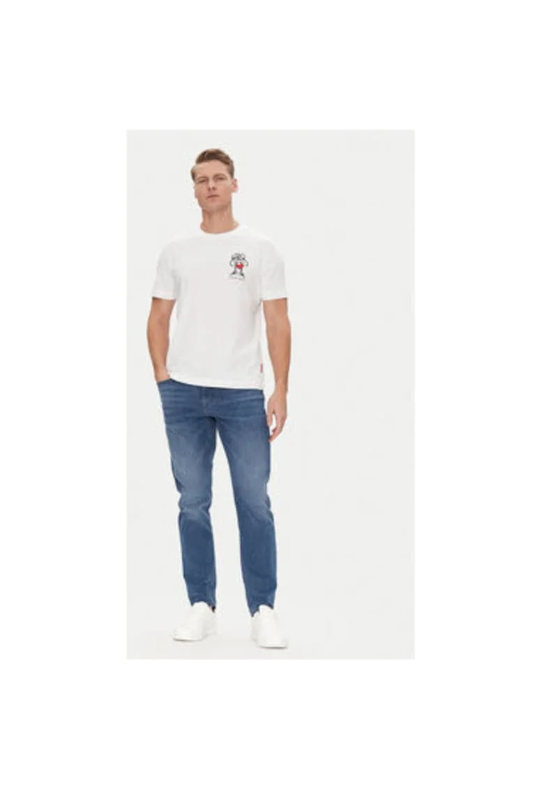 Tricou barbati  10019370 30045691, Bumbac organic, Alb, Alb