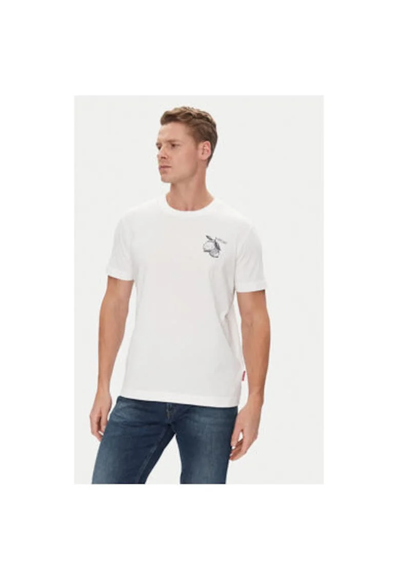 Tricou barbati  10019370 30045904, Bumbac organic, Alb, Alb