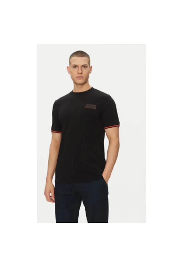 Tricou barbati  755020 552221, Bumbac, Negru, Negru
