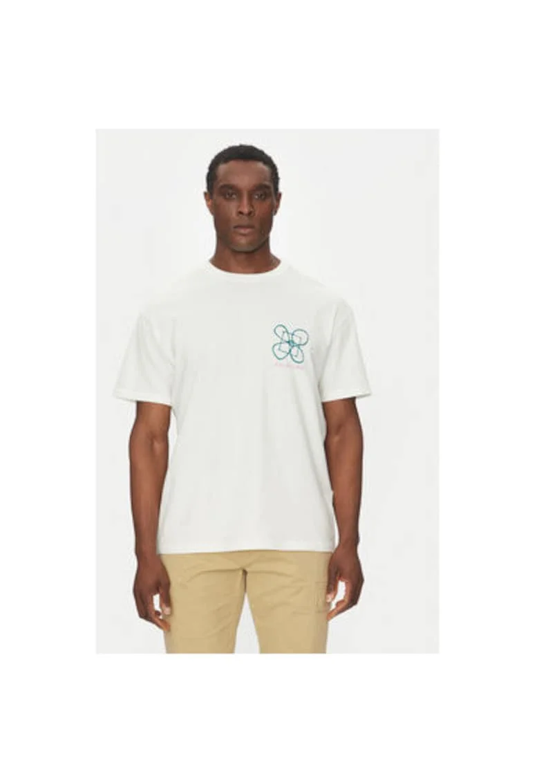 Tricou barbati  EQYZT08032-WBK0, Bumbac, Ecru, Ecru
