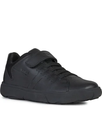 Pantofi baieti J02AZB 04314 C9999,  Piele naturala, Negru