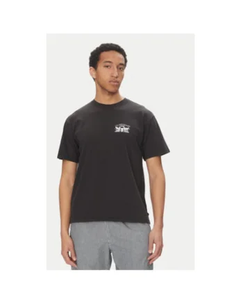 Tricou barbati Levi S, 87373-0260, Bumbac, Negru, Negru