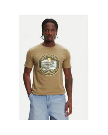 Tricou barbati  EQYZT08051, Bumbac, Kaki, Kaki