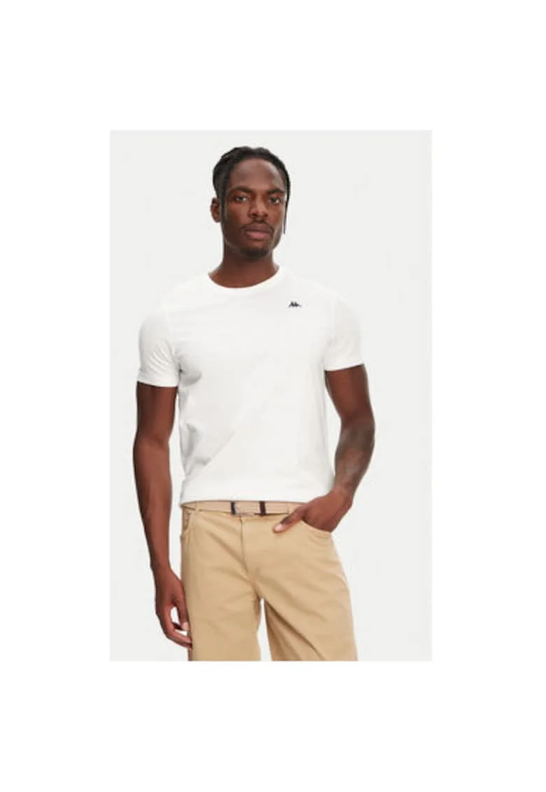 Tricou barbati  611187W, Bumbac, Alb, Alb
