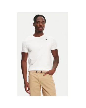 Tricou barbati  611187W, Bumbac, Alb, Alb