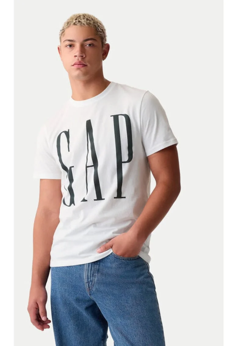 Tricou barbati,  304986574, Bumbac, Alb, Alb
