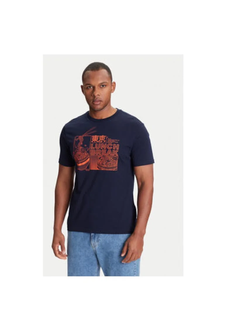 Tricou barbati  3I1XU10A4, Bumbac, Bleumarin, Bleumarin
