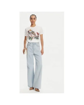 Tricou dama  78PAHA01 CJ700, Bumbac, Alb, Alb