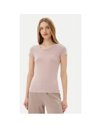 Tricou dama  Emporio Armani, 8NTT65 TJDQZ, Bumbac/Modal, Roz, Roz