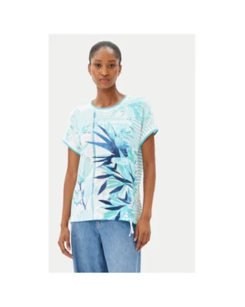 Tricou dama  11105047, Viscoza, Albastru, Albastru