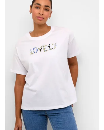 Tricou dama,  303582296, Bumbac, Alb, Alb