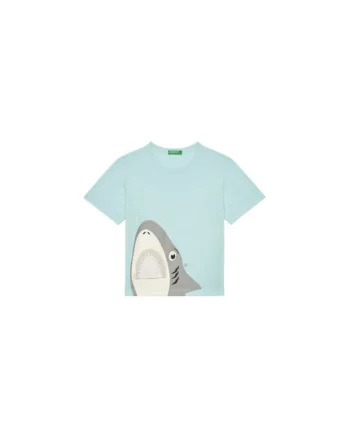 Tricou pentru baieti  3I1XG10JL, Bumbac organic, Albastru, Albastru