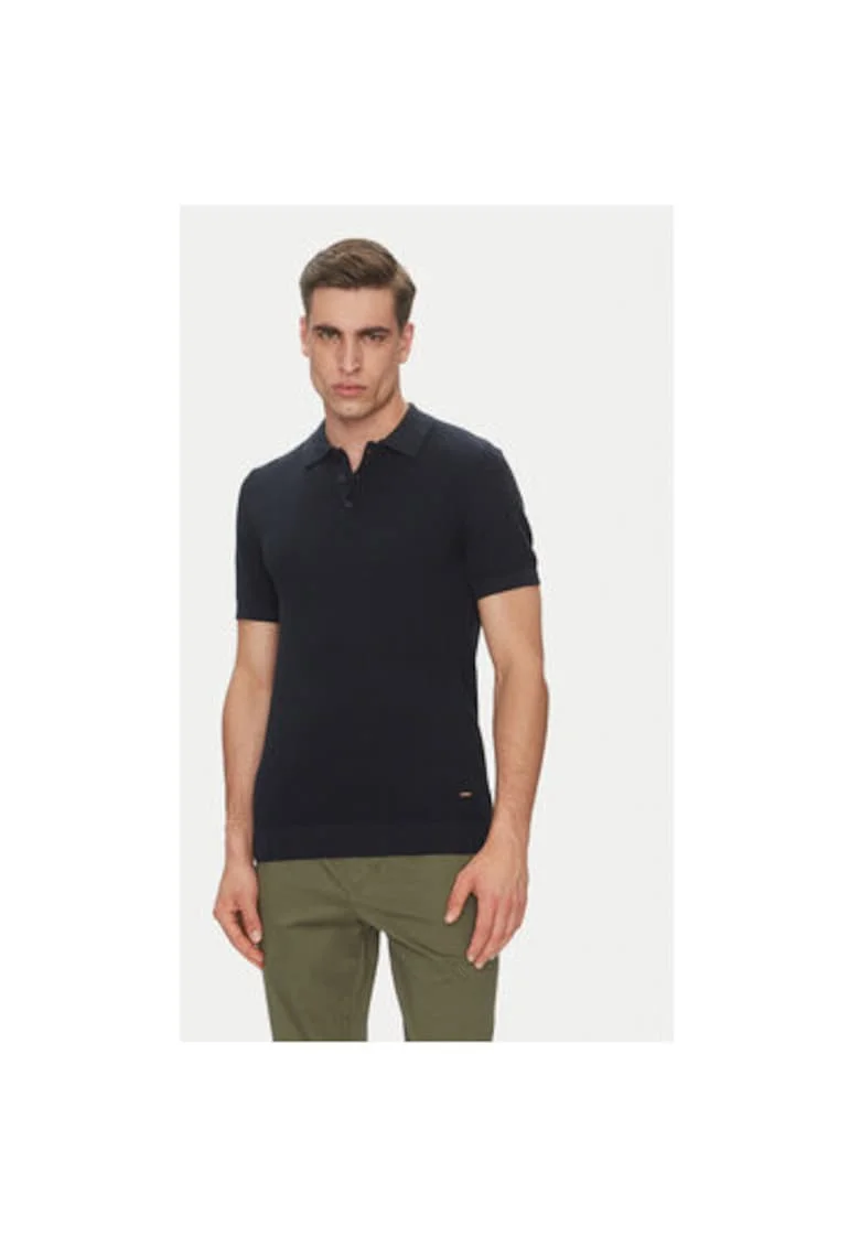 Tricou Polo barbati  INVORM 30-485, Bumbac/Poliester, Bleumarin, Bleumarin