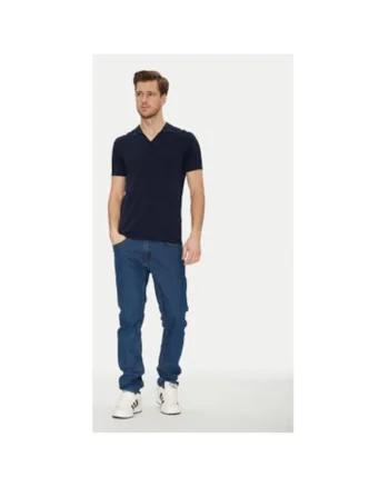 Tricou Polo barbati  20718362, Bumbac/Lyocell, Bleumarin, Bleumarin