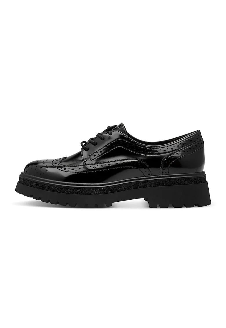 Pantofi Oxford din piele ecologica, Negru
