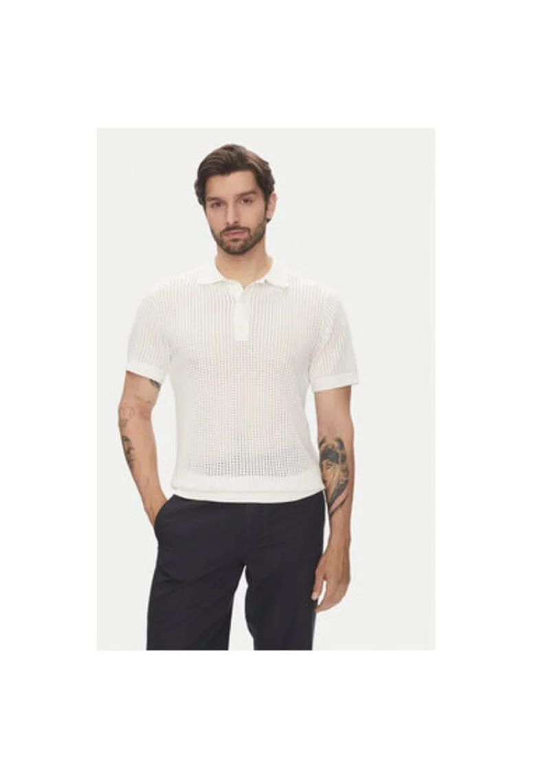 Tricou polo barbati  30-804126, Bumbac, Ecru, Ecru